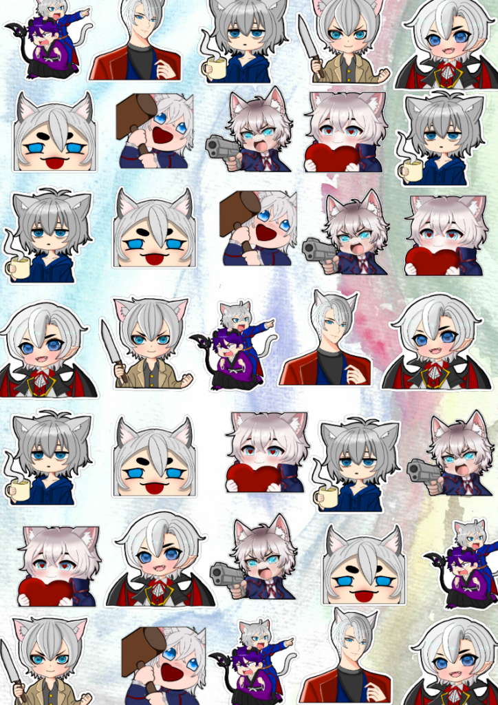 Sticker Bogen Version 1 DIN A4