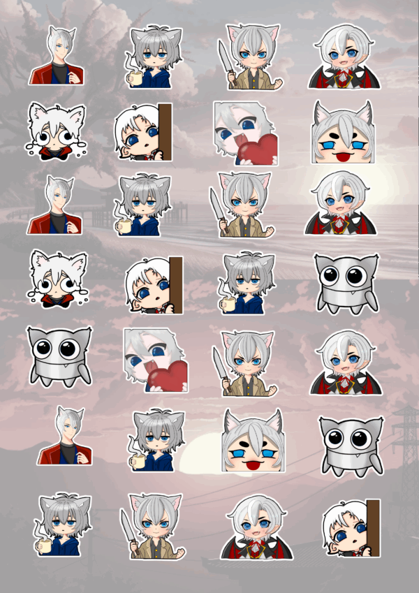 Avatar Phantom_kai0 vtuber Sticker Produktbild siehe Beschreibung Produkt
